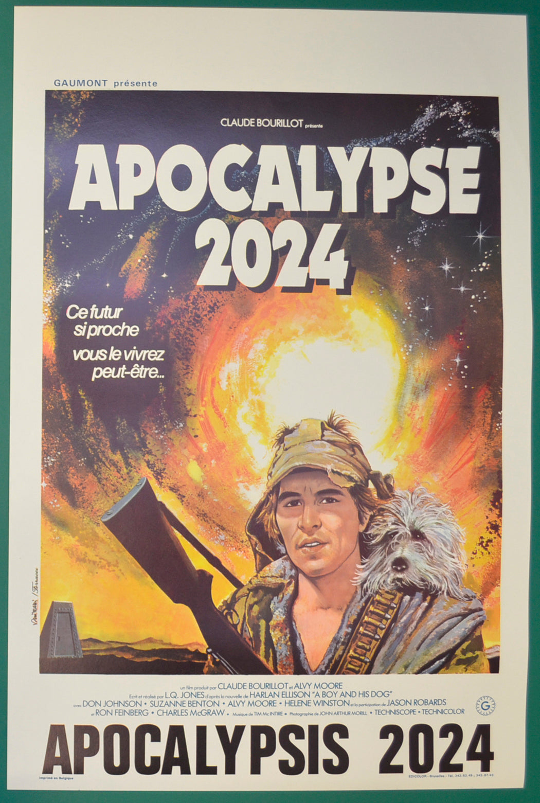 Apocalypse 2024   (a.k.a. A Boy and His Dog)   Original Belgian Poster - Film Poster - Movie Poster  