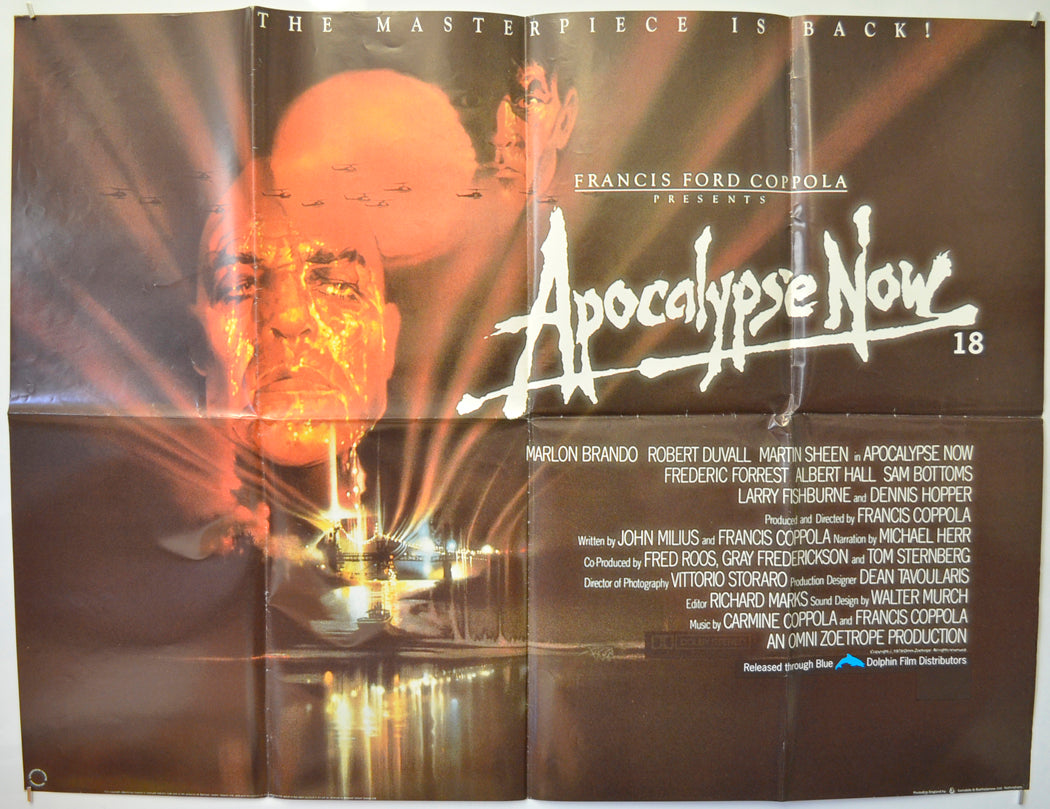 Apocalypse Now (Blue Dolphin re-release Poster)  Original Quad Poster - Film Poster - Movie Poster