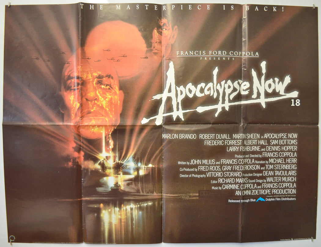 Apocalypse Now (Blue Dolphin re-release Poster)  Original Quad Poster - Film Poster - Movie Poster