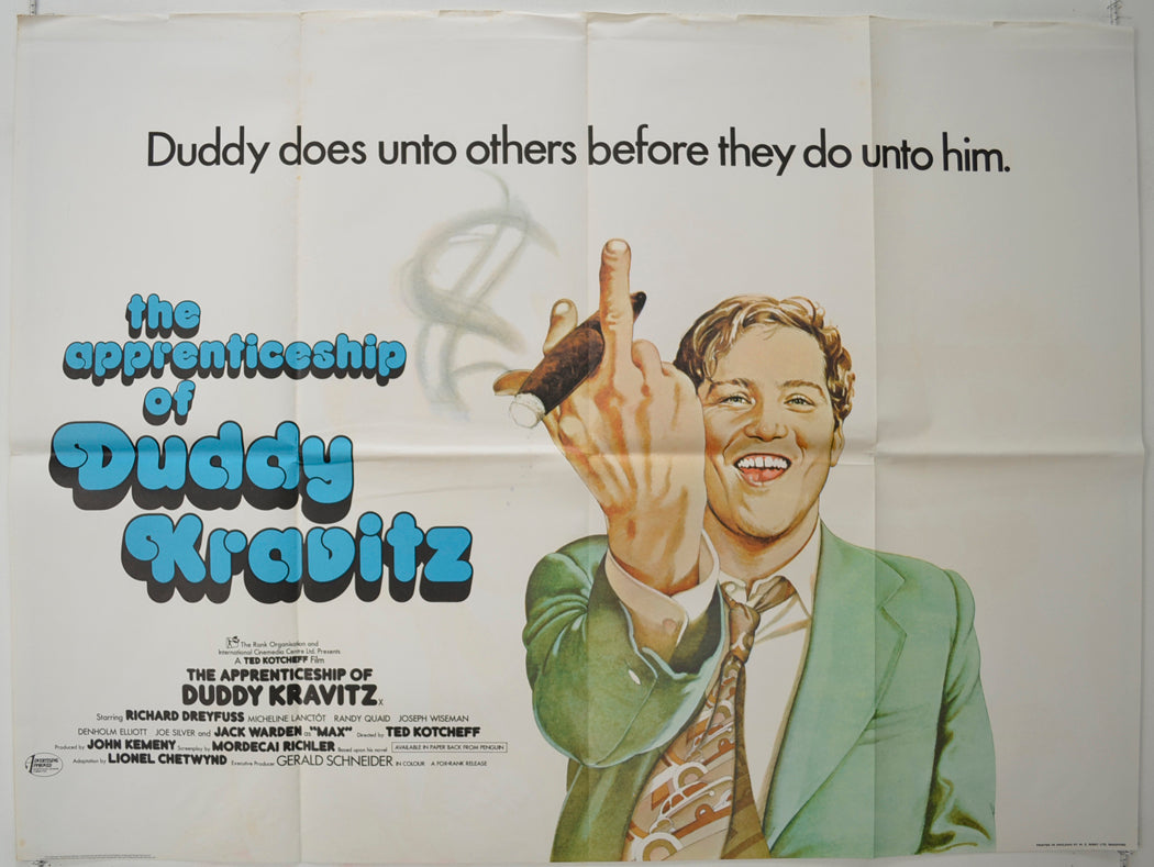 The Apprenticeship Of Duddy Kravitz   Original Quad Poster - Film Poster - Movie Poster 