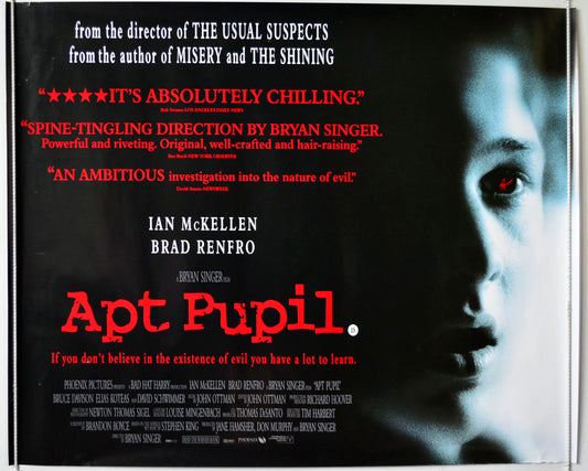 Apt Pupil Original British Quad Poster - Movie Poster