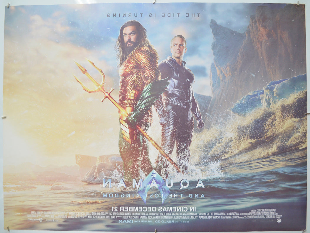 AQUAMAN AND THE LOST KINGDOM (Back) Cinema Quad Movie Poster 