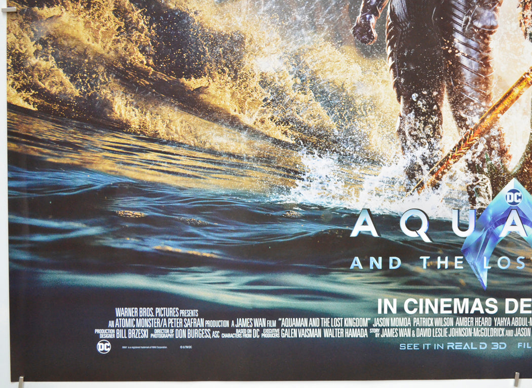 AQUAMAN AND THE LOST KINGDOM (Bottom Left) Cinema Quad Movie Poster 