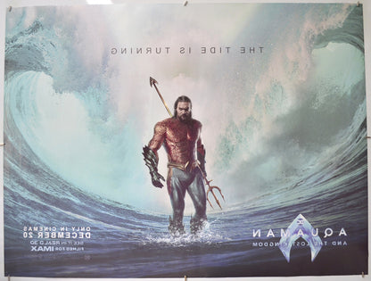 AQUAMAN AND THE LOST KINGDOM (Back) Cinema Quad Movie Poster 