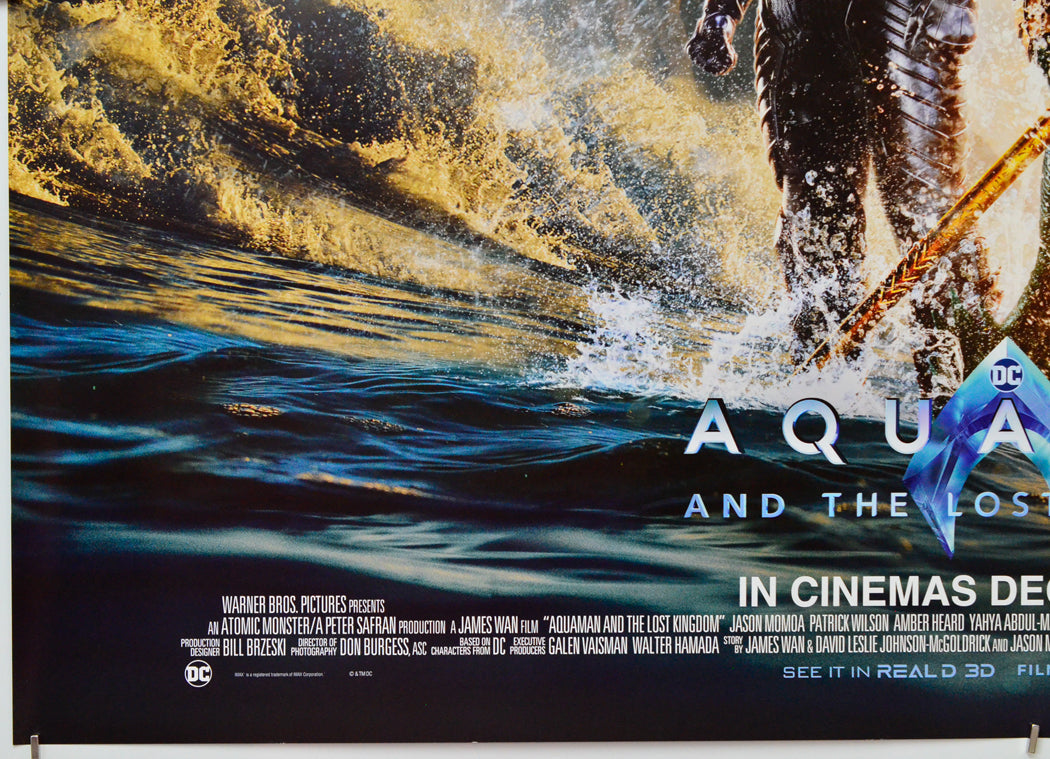 Aquaman And The Lost Kingdom (Bottom Left) Cinema Quad Movie Poster 
