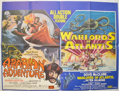 Arabian Adventure / Warlords Of Atlantis (Double Bill)  Original Quad Poster - Film Poster - Movie Poster