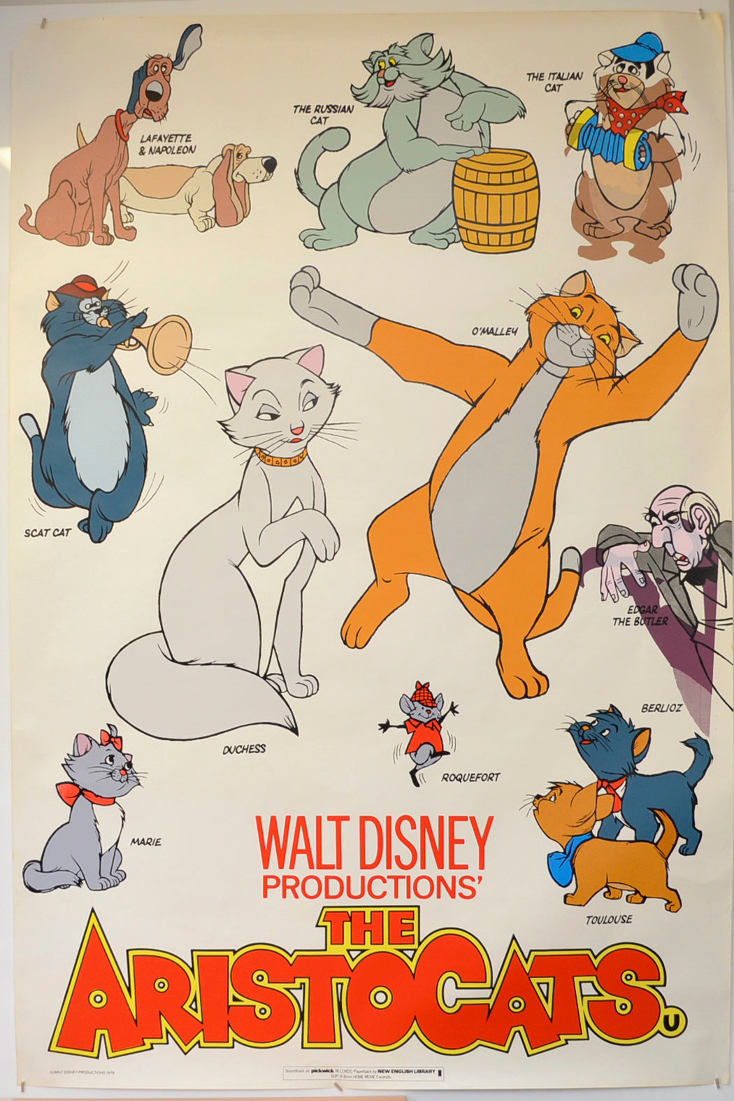 The Aristocats  (1979 re-release Poster)  Original British 4 Sheet Poster  - Film Poster - Movie Poster