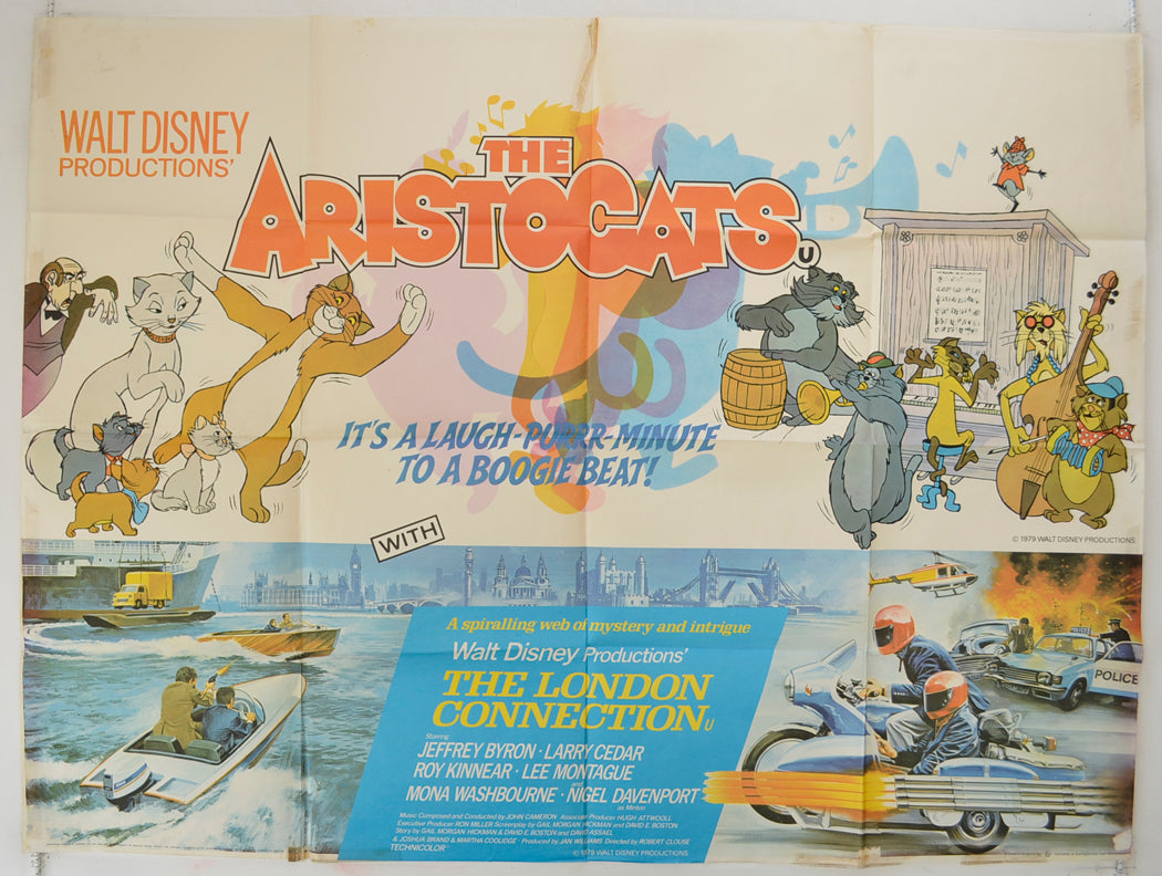 The Aristocats / The London Connection  (Double Bill)   Original Quad Poster - Film Poster - Movie Poster  