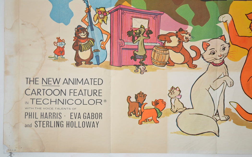 THE ARISTOCATS (Bottom Left) Cinema Quad Movie Poster 