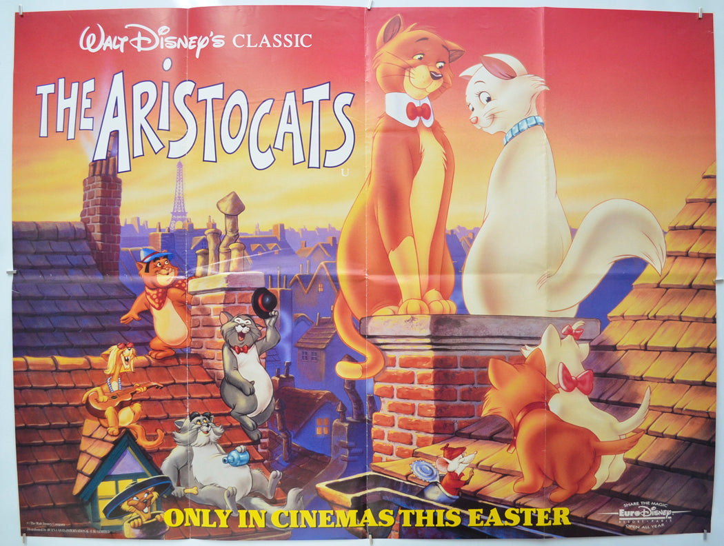 The Aristocats Original Quad Poster - Film Poster - Movie Poster