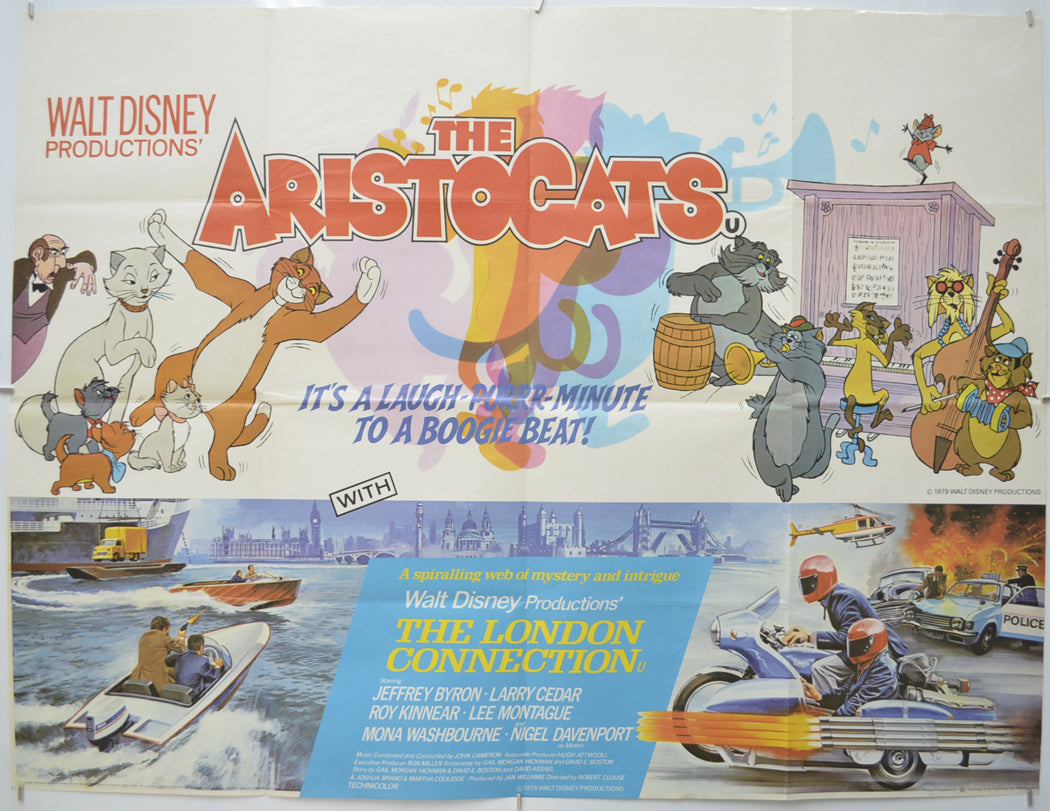 The Aristocats (Double Bill featuring The London Connection) Original Quad Poster - Film Poster - Movie Poster