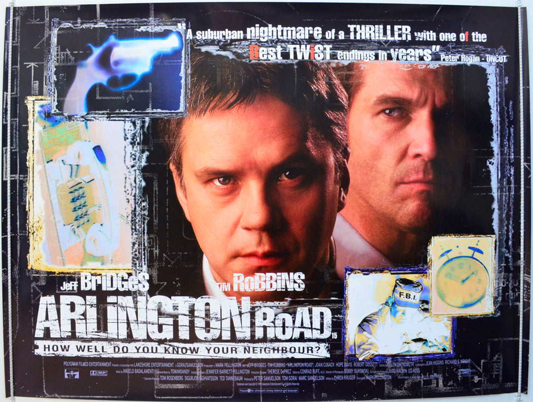 Arlington Road Original British Quad Poster - Film Poster - Movie Poster 