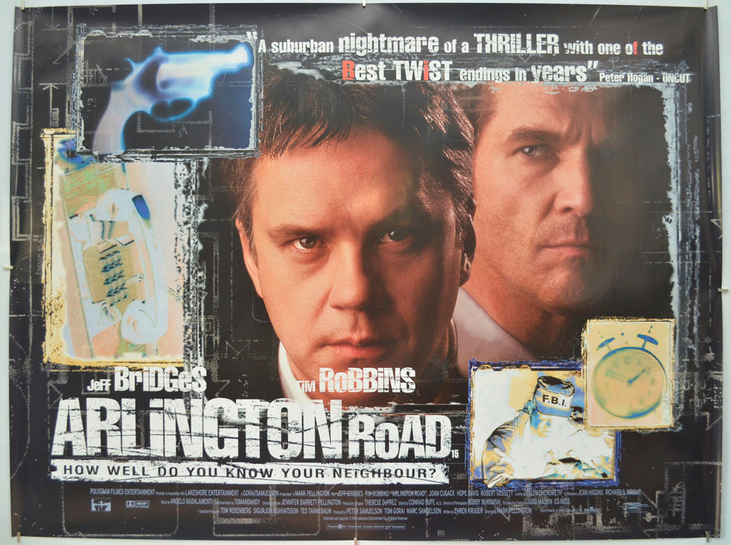 Arlington Road Original Quad Poster - Film Poster - Movie Poster