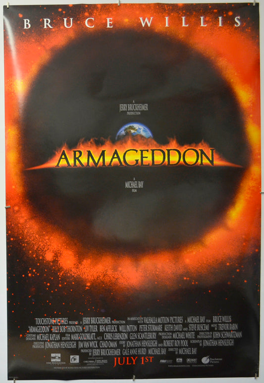 Armageddon (Teaser / Advance Version)  Original One Sheet Poster - Film Poster - Movie Poster