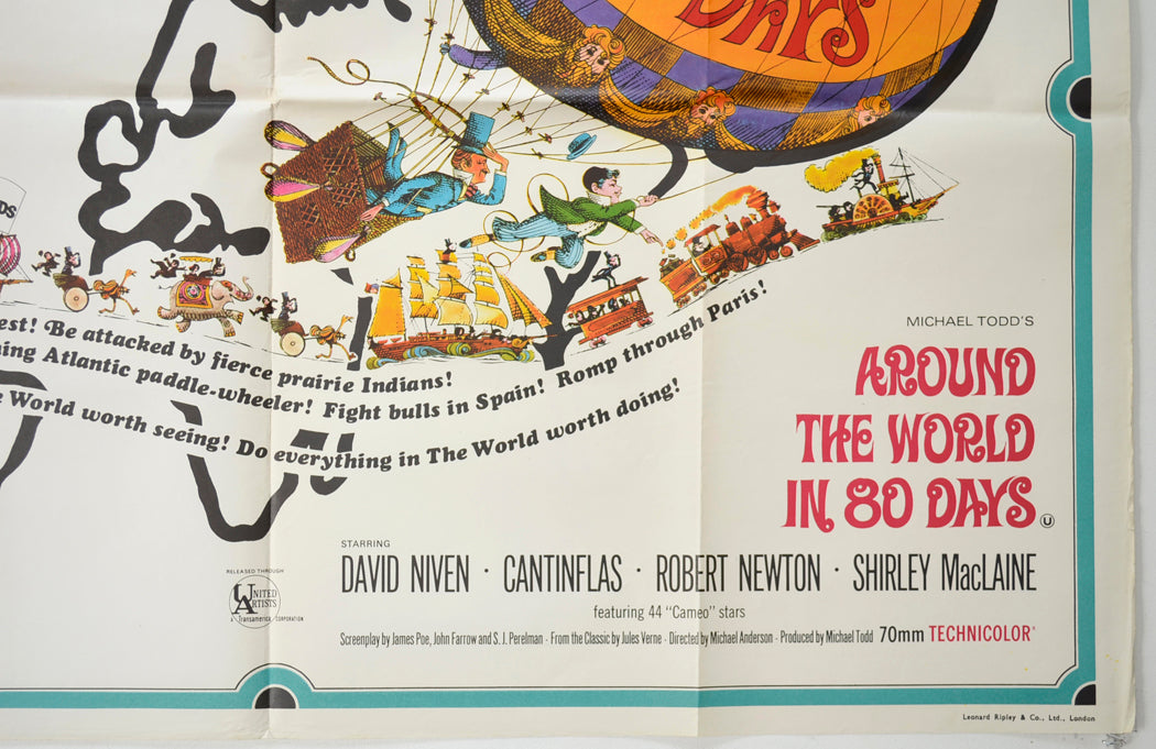 AROUND THE WORLD IN 80 DAYS (Bottom Right) Cinema Quad Movie Poster 