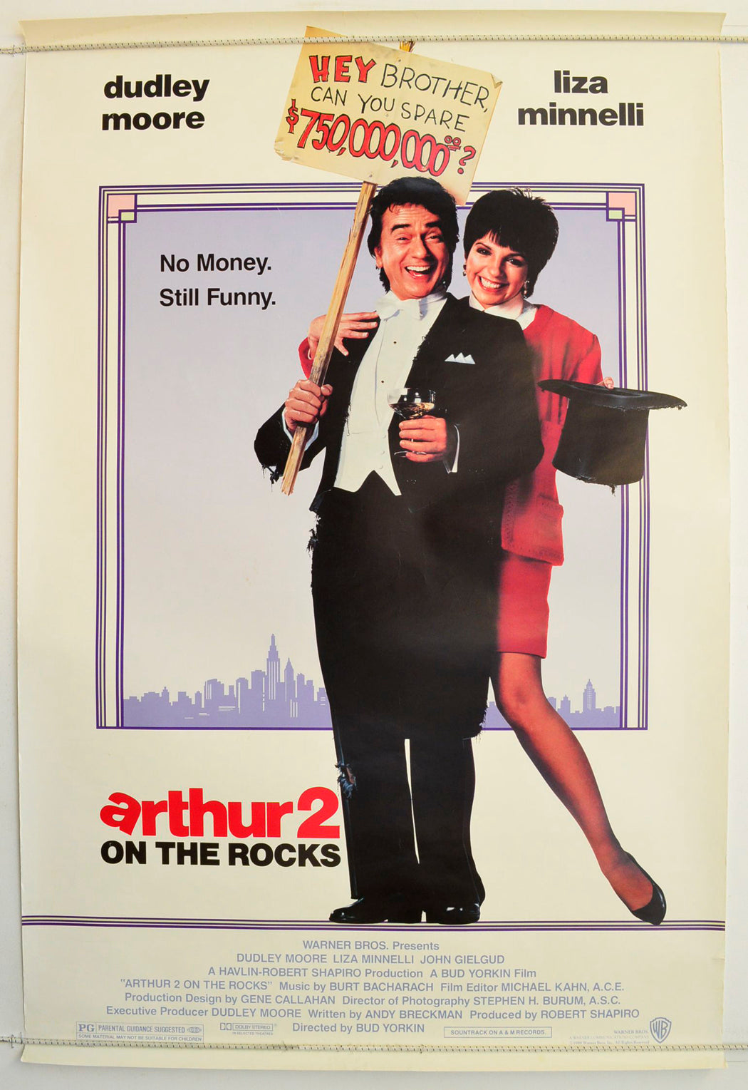 Arthur 2 : On The Rocks  Original One Sheet Poster - Film Poster - Movie Poster