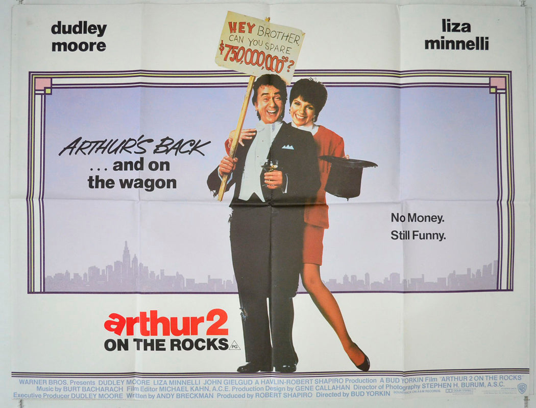 Arthur 2 : On The Rocks Original British Quad Poster - Movie Poster