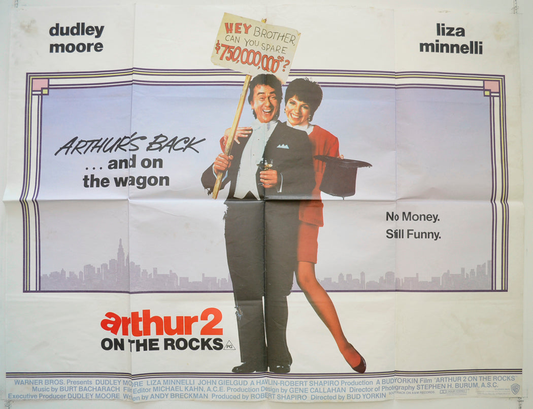 Arthur 2 : On The Rocks  Original British Quad Poster - Film Poster - Movie Poster 