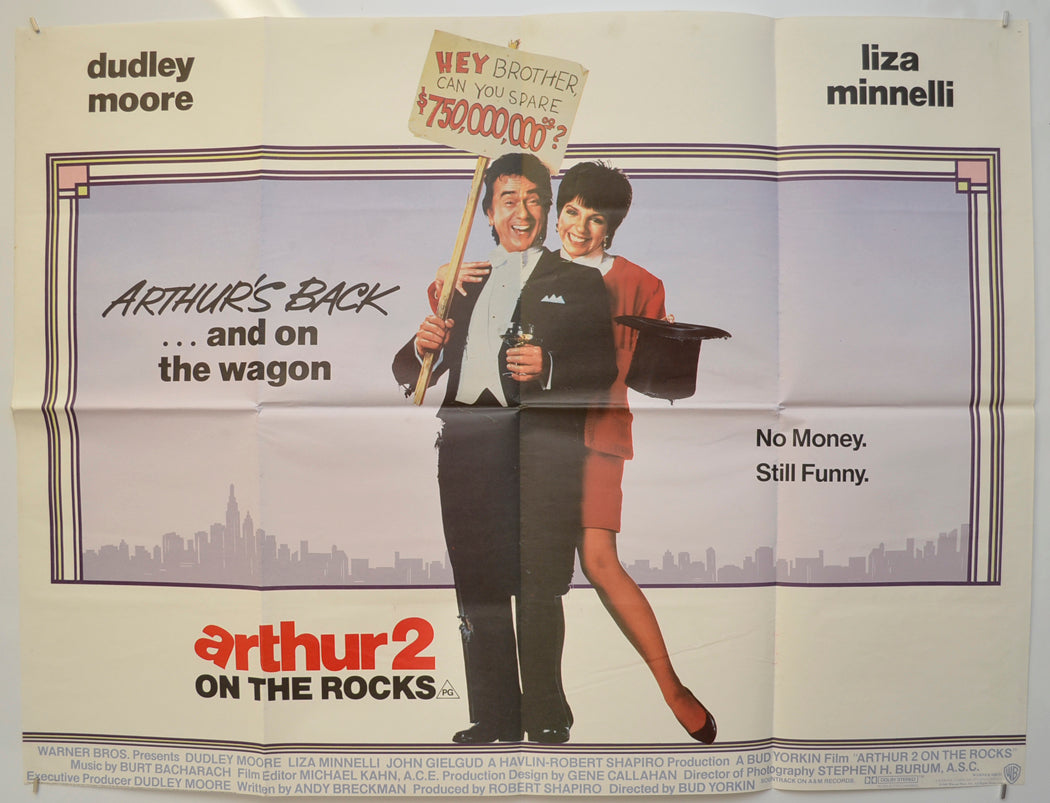 Arthur 2 : On The Rocks  Original Quad Poster - Film Poster - Movie Poster