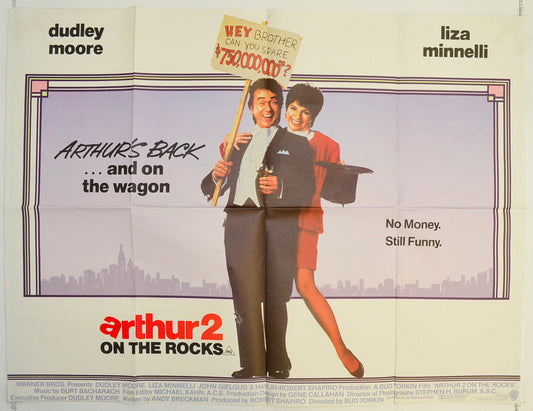 Arthur 2 : On The Rocks Original Quad Poster - Film Poster - Movie Poster  