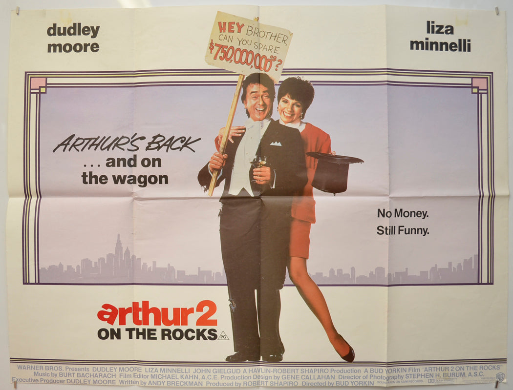 Arthur 2 : On The Rocks Original Quad Poster - Film Poster - Movie Poster