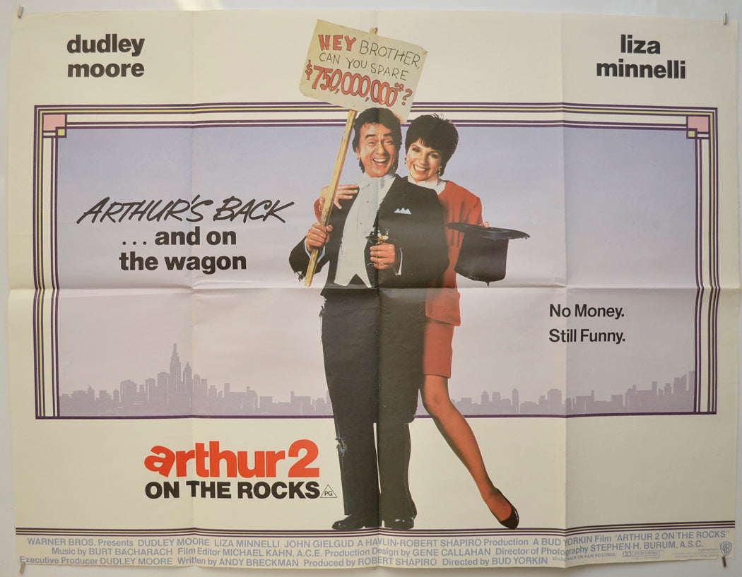 Arthur 2 : On The Rocks Original Quad Poster - Film Poster - Movie Poster