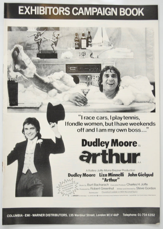 Arthur Original 8 Page Cinema Exhibitors Campaign Pressbook (UK)