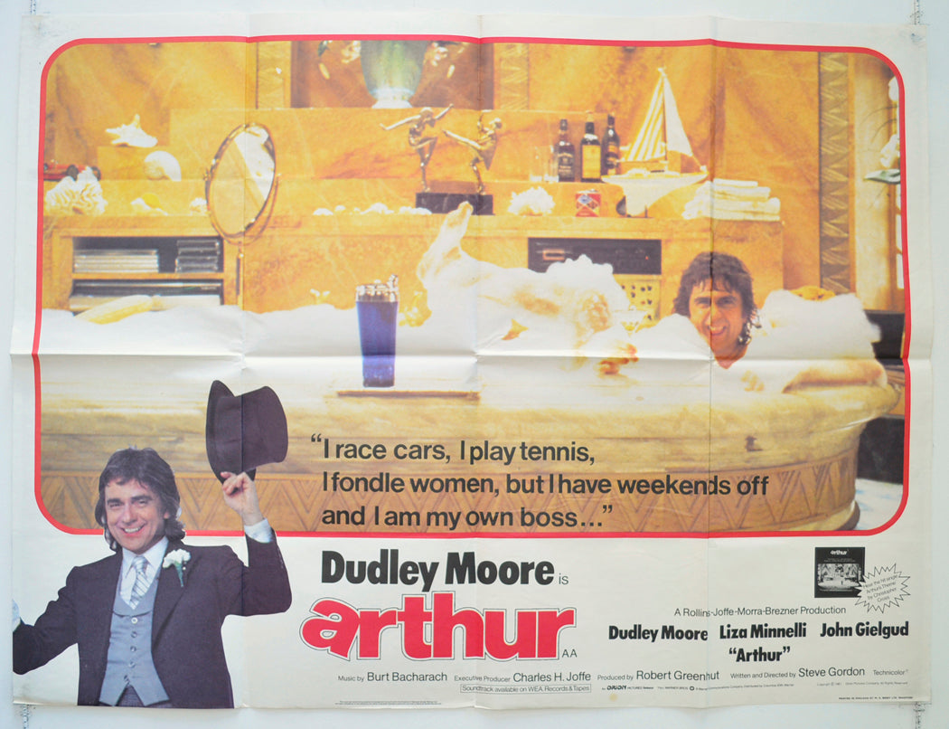 Arthur  Original British Quad Poster - Film Poster - Movie Poster 