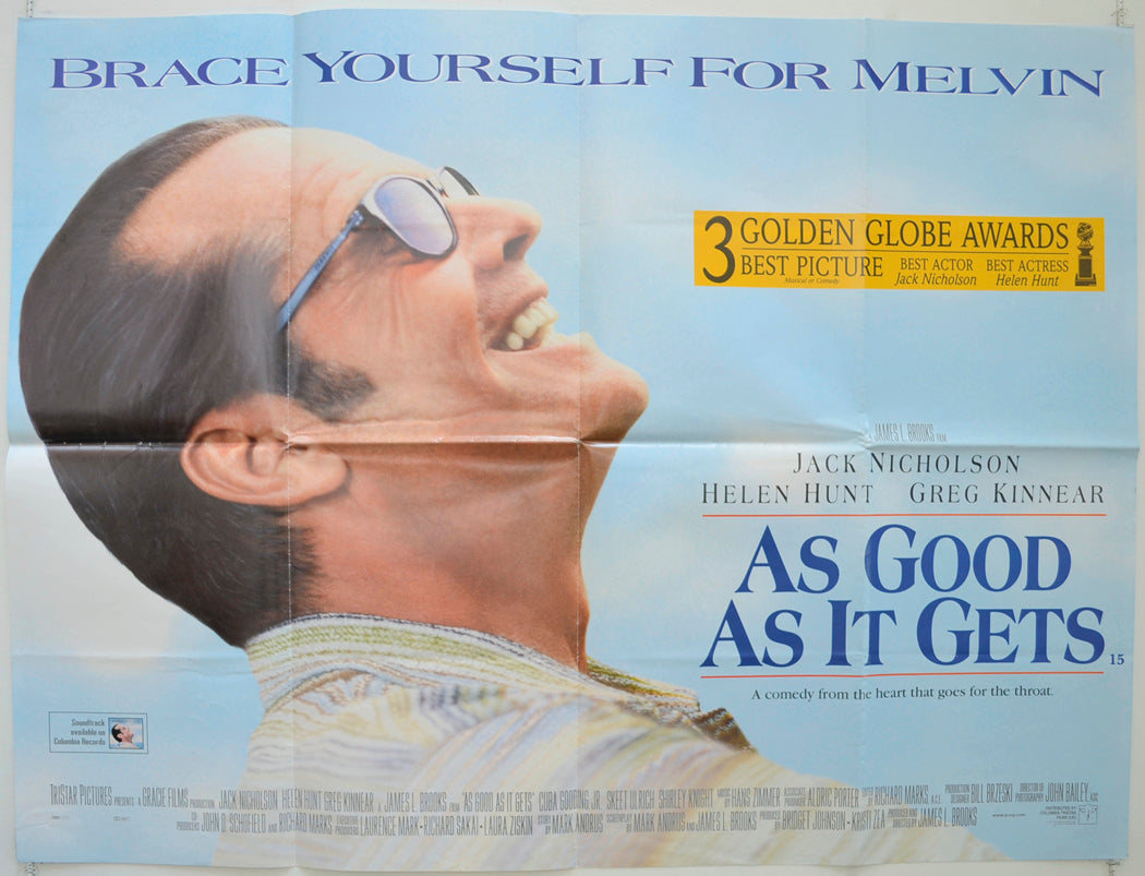 As Good As It Gets  Original British Quad Poster - Film Poster - Movie Poster 