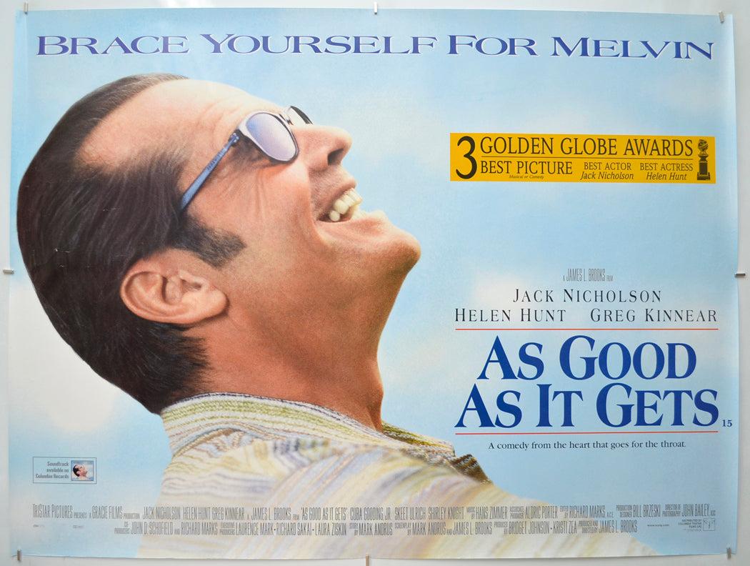 As Good As It Gets Original Quad Poster - Film Poster - Movie Poster  