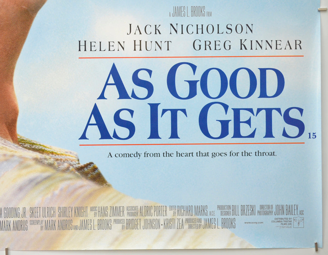 AS GOOD AS IT GETS (Bottom Right) Cinema Quad Movie Poster 