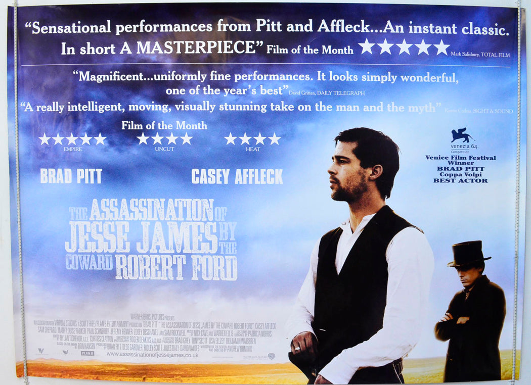 The Assassination of Jesse James By The Coward Robert Ford  Original British Quad Poster - Film Poster - Movie Poster