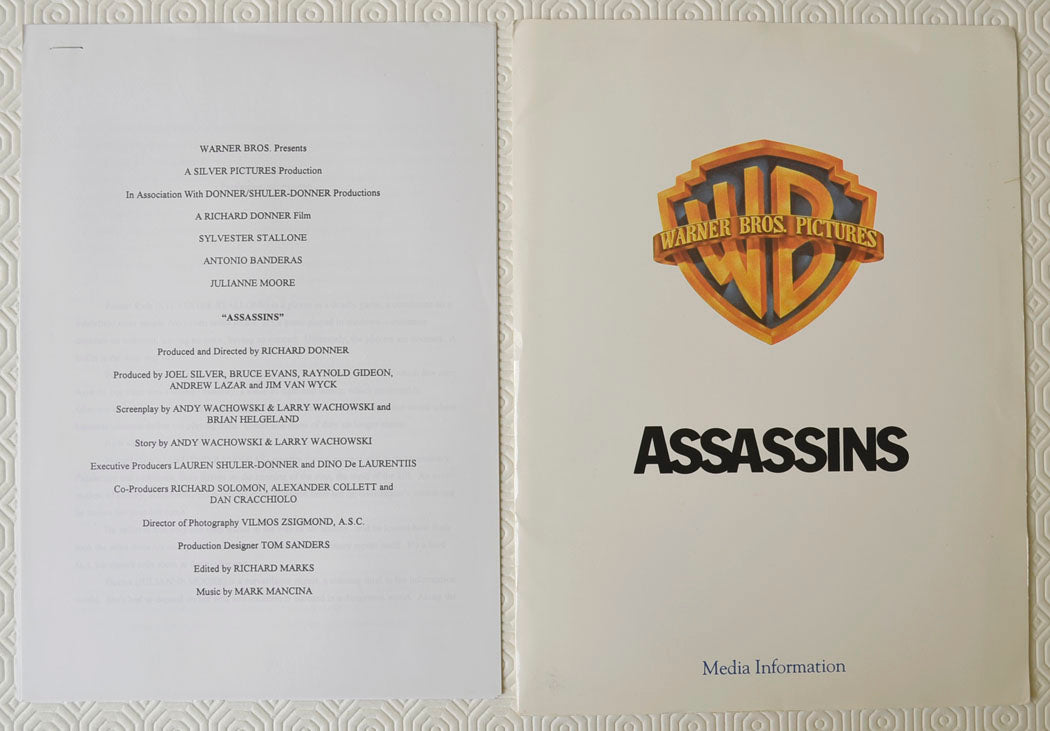 ASSASSINS Original Cinema Press Kit 