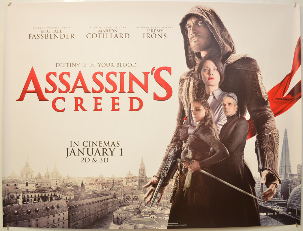 Assassin's Creed (Teaser / Advance Version)  Original Quad Poster - Film Poster - Movie Poster