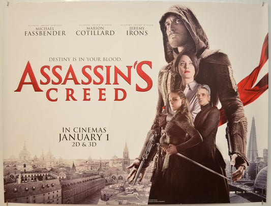 Assassin's Creed (Teaser / Advance Version)  Original Quad Poster - Film Poster - Movie Poster