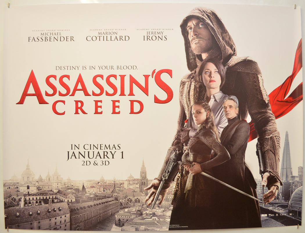 Assassin's Creed (Teaser / Advance Version)  Original Quad Poster - Film Poster - Movie Poster