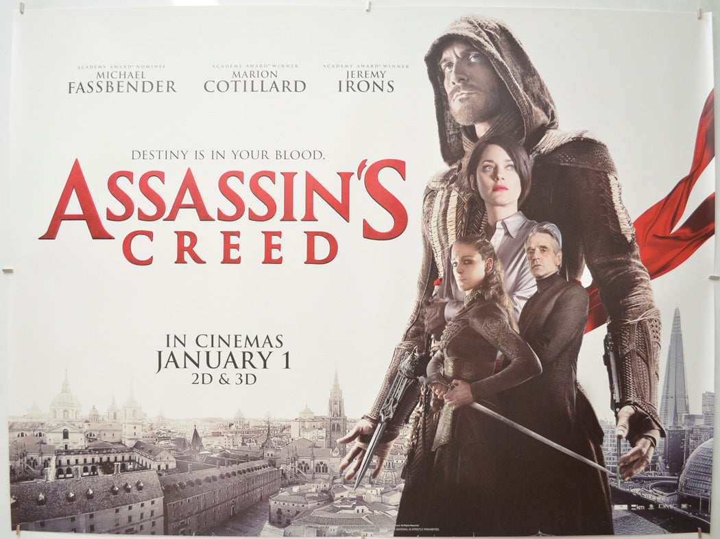 Assassin's Creed - Original Quad Poster - Film Poster - Movie Poster