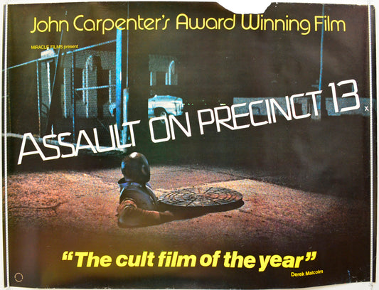 Assault On Precinct 13  Original British Quad Poster - Film Poster - Movie Poster 