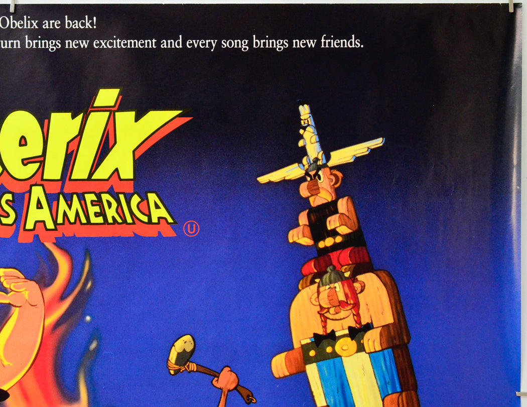 Asterix Conquers America (Top Right) Cinema Quad Movie Poster 