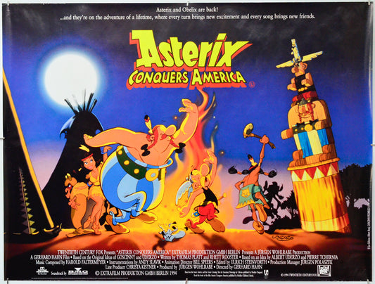 Asterix Conquers America - Original Quad Poster - Film Poster - Movie Poster
