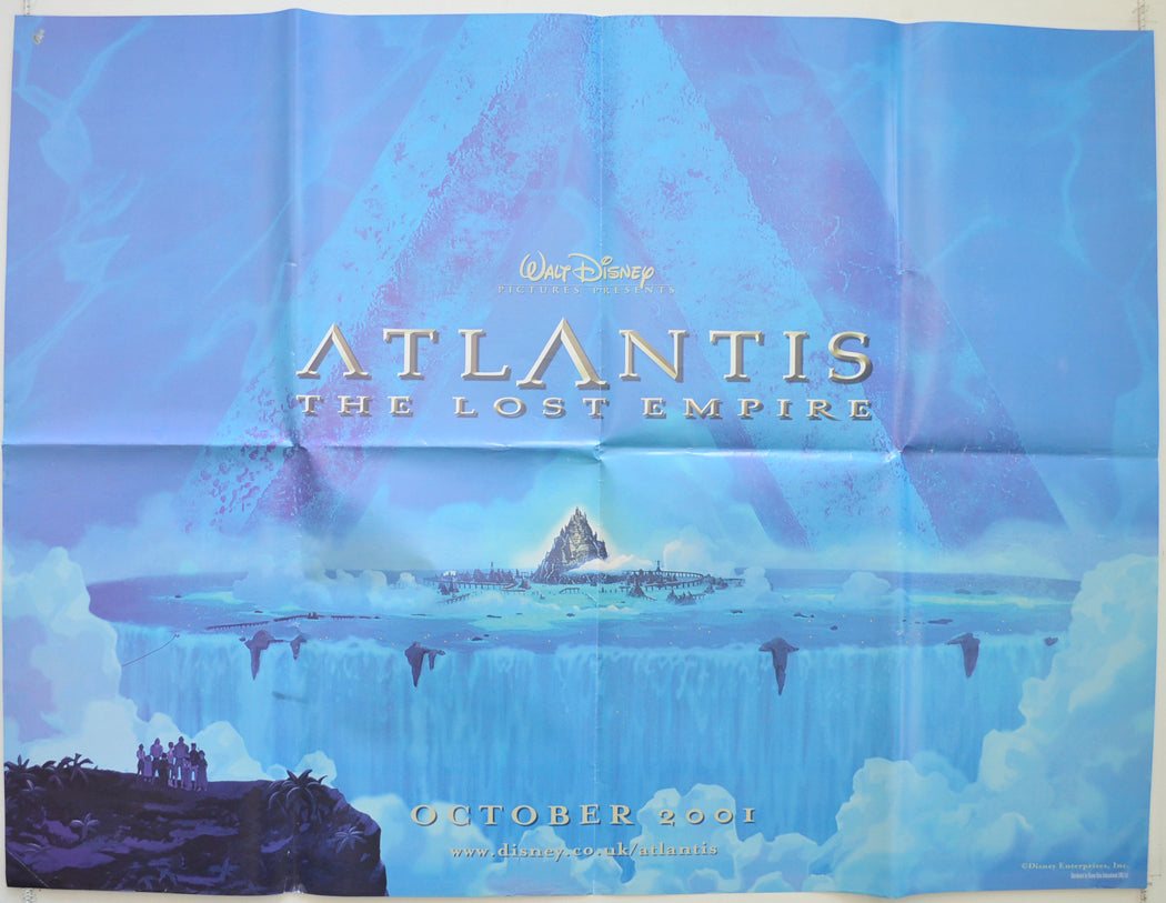 Atlantis : The Lost Empire  Original British Quad Poster - Film Poster - Movie Poster 