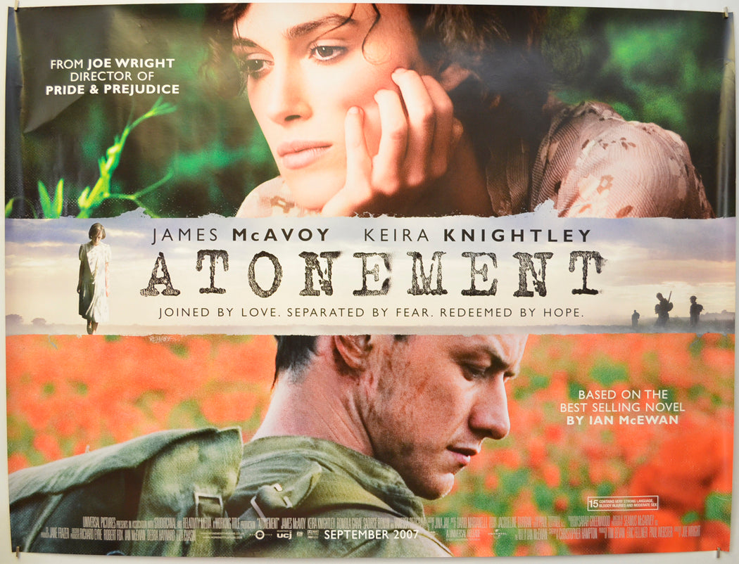 Atonement Original Quad Poster - Film Poster - Movie Poster  