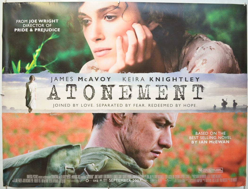 Atonement Original Quad Poster - Film Poster - Movie Poster  