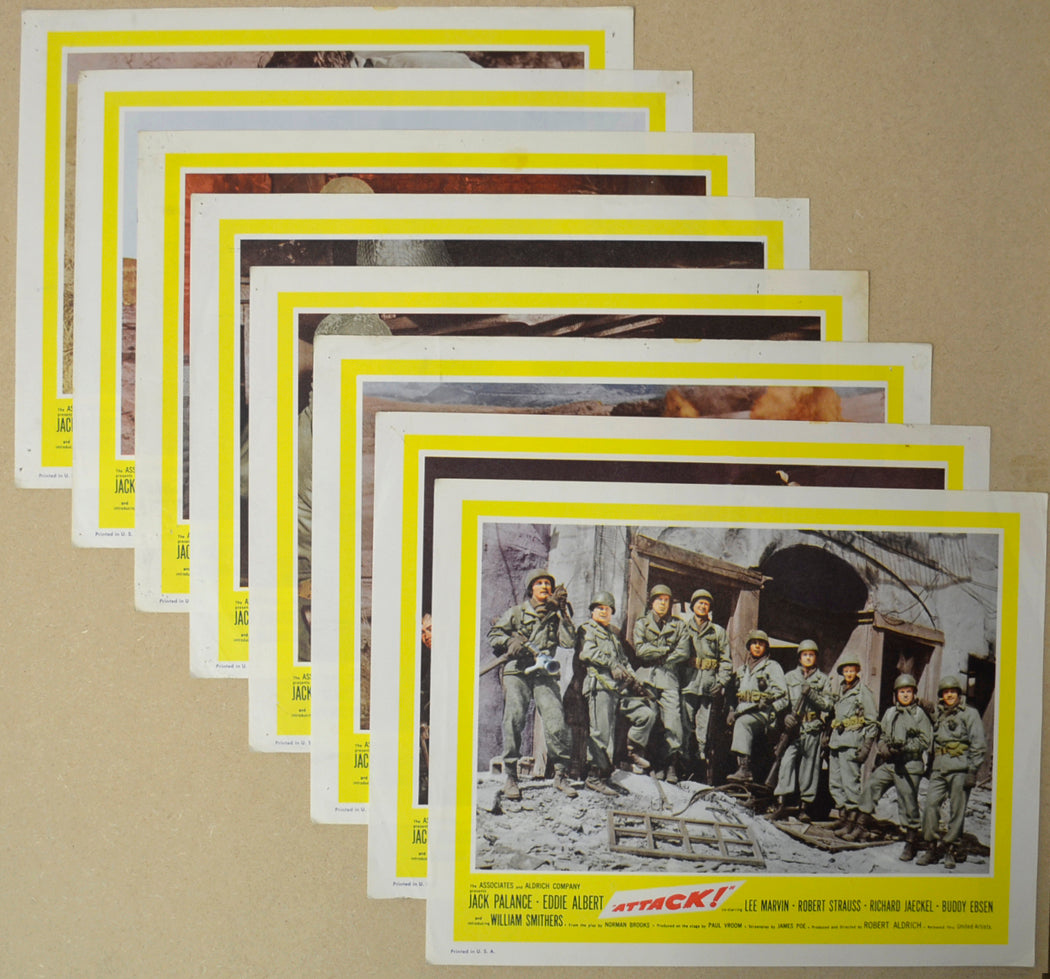 Attack! Set Of 8 Original Cinema Lobby Cards 