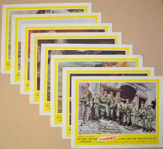 Attack ! Set Of 8 Original Cinema Lobby Cards 