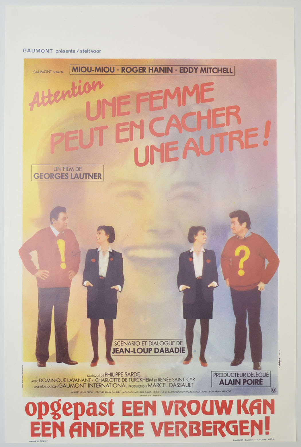 Attention Une Femme Peut En Cacher Une Autre! (a.k.a. My Other Husband) Original Belgian Poster - Film Poster - Movie Poster