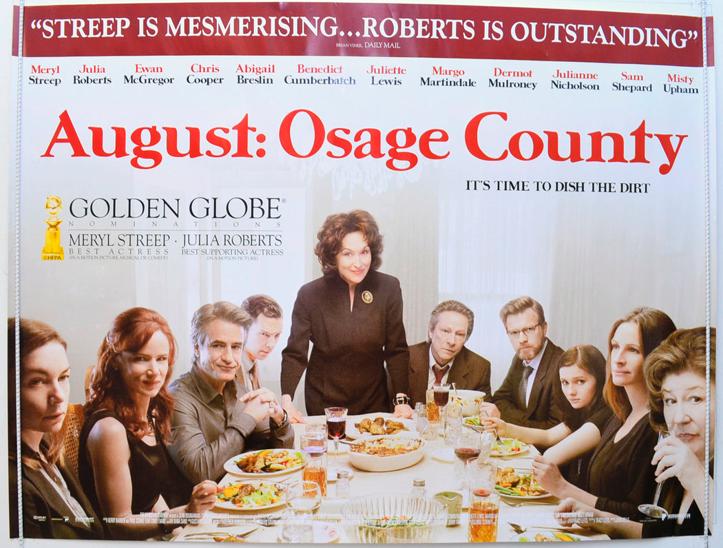 August : Osage County  Original British Quad Poster - Film Poster - Movie Poster 