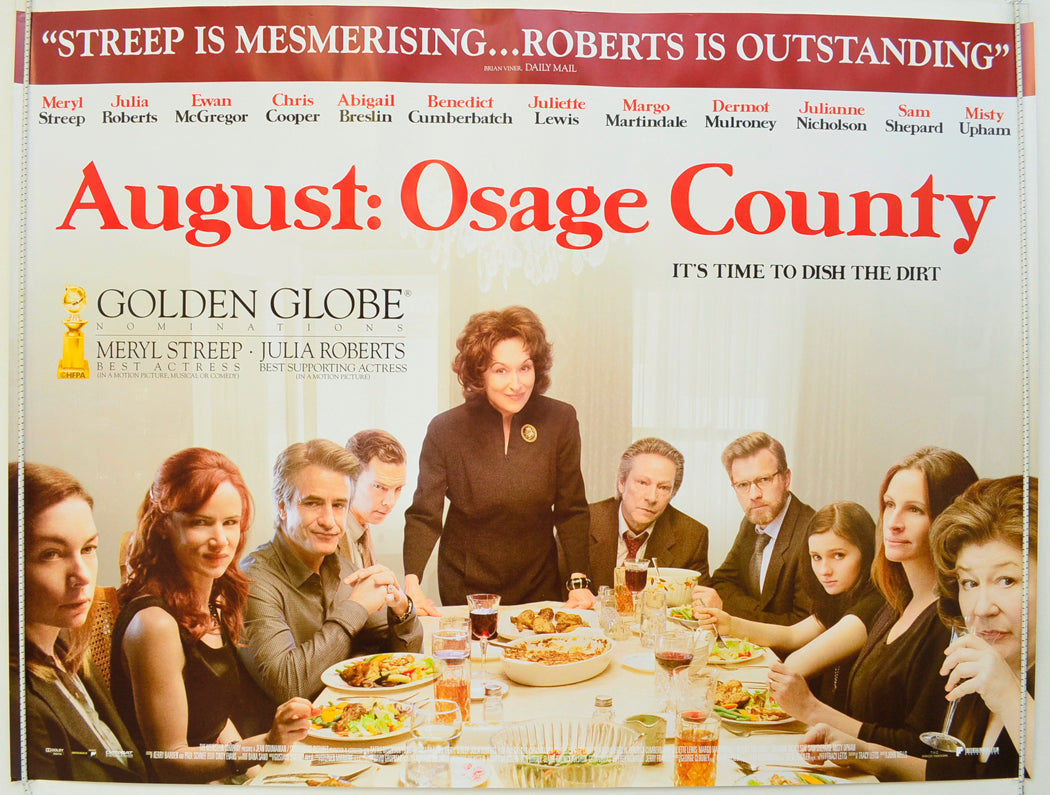 August : Osage County Original Quad Poster - Film Poster - Movie Poster  