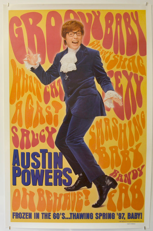 Austin Powers International Man Of Mystery  Original One Sheet Poster - Film Poster - Movie Poster