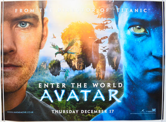 Avatar  (Teaser / Advance Version)   Original British Quad Poster - Film Poster - Movie Poster 